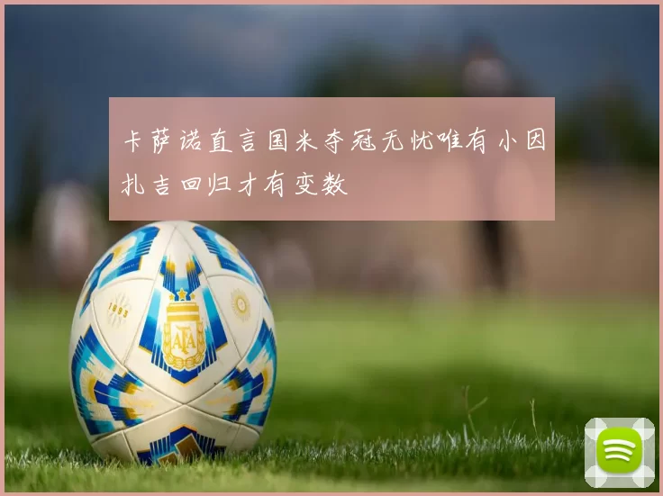 卡萨诺直言国米夺冠无忧唯有小因扎吉回归才有变数